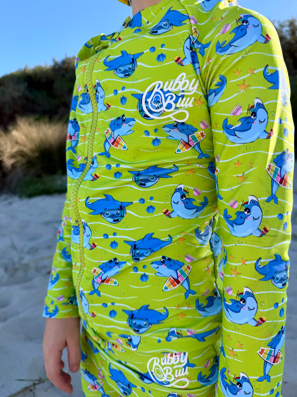 SafeSplash Zweiteiliger Rashguard-Set mit Reißverschluss
