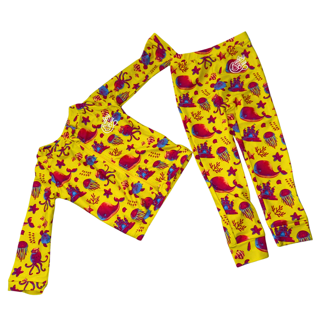 SafeSplash Zweiteiliger Rashguard-Set mit Reißverschluss
